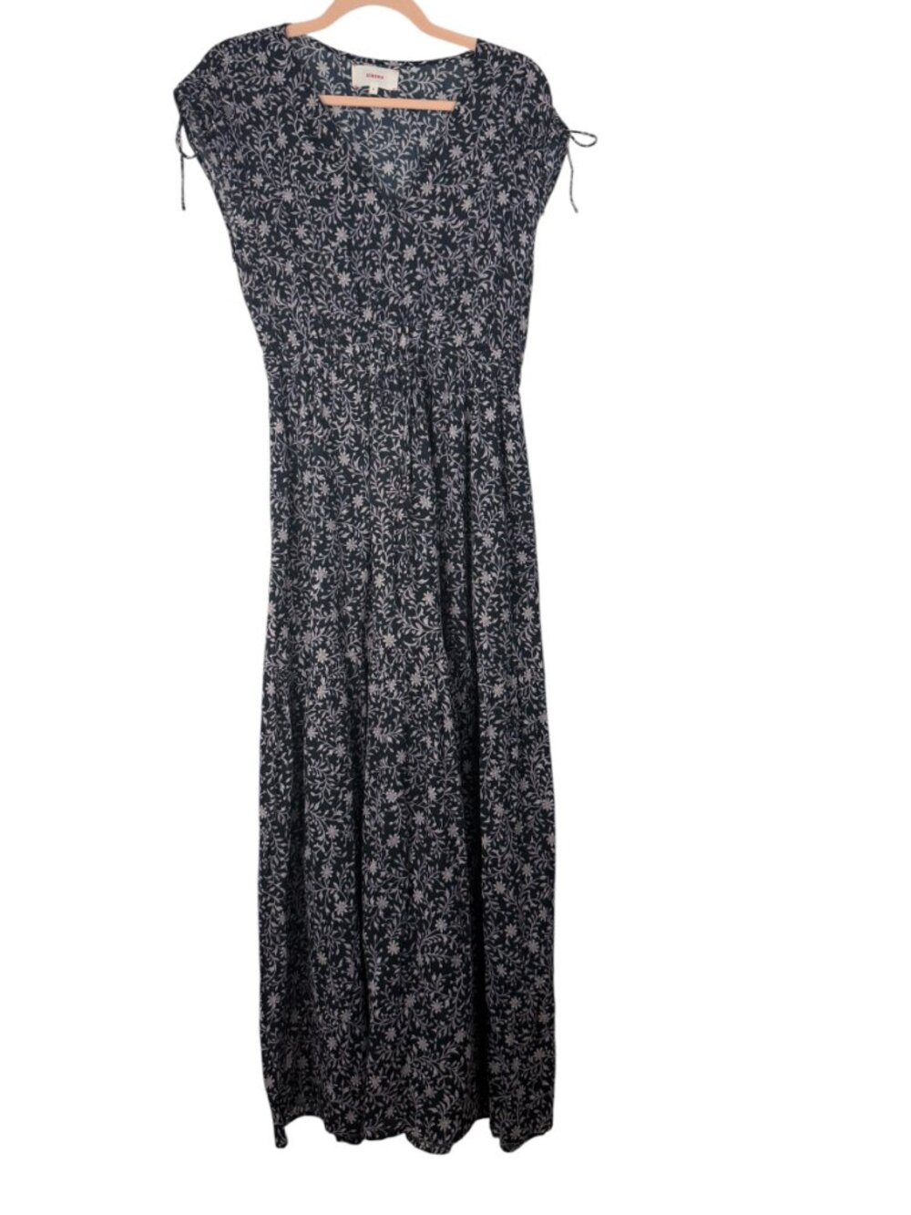 Xirena Camelia Floral Cotton Maxi Dress- Navy/Cream - S- MSRP $294 - Picture 2 of 14